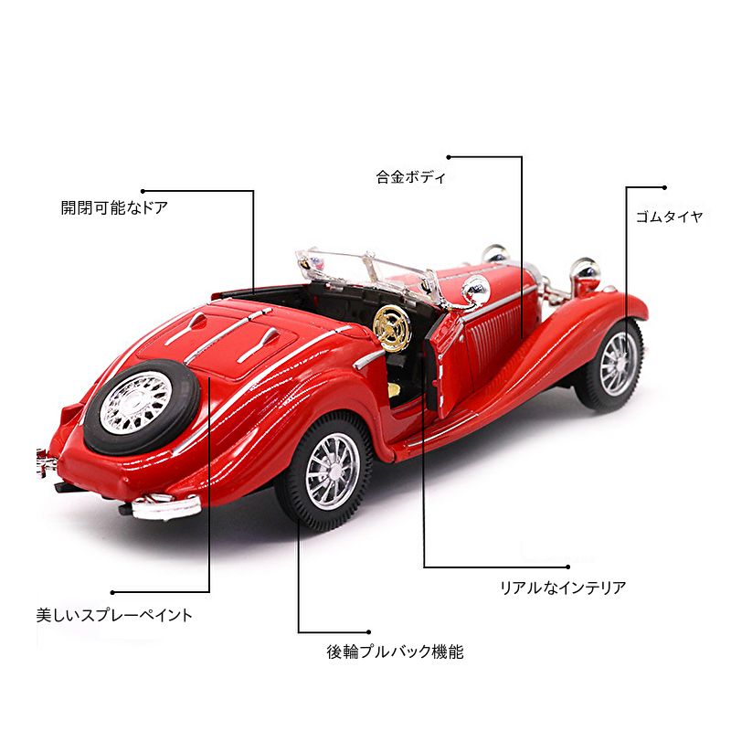 モデルカー ミニカー メルセデスベンツ500K 1：28スケール