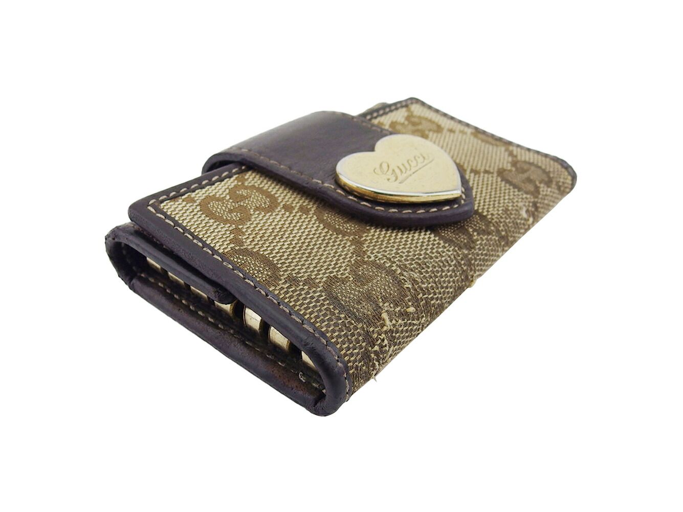 【BIGお買い物ラリー★30%OFFセール中】グッチ GUCCI キーケースGGキャンバス ラブリーハート ベージュ ブラウン レディース 中古 超メルカリ市☆最大30％OFFセール中】グッチ GUCCI キーケース GG