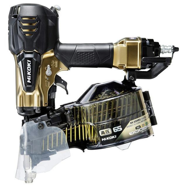 最大90％オフ／最終セール！ HiKOKI ハイコーキ 旧日立工機 高圧ロール釘打機 パワー切替機構 エアダスタ付 針金65mm シート50mm ハイゴールド NV65HR2 S 【お中元ギフト】