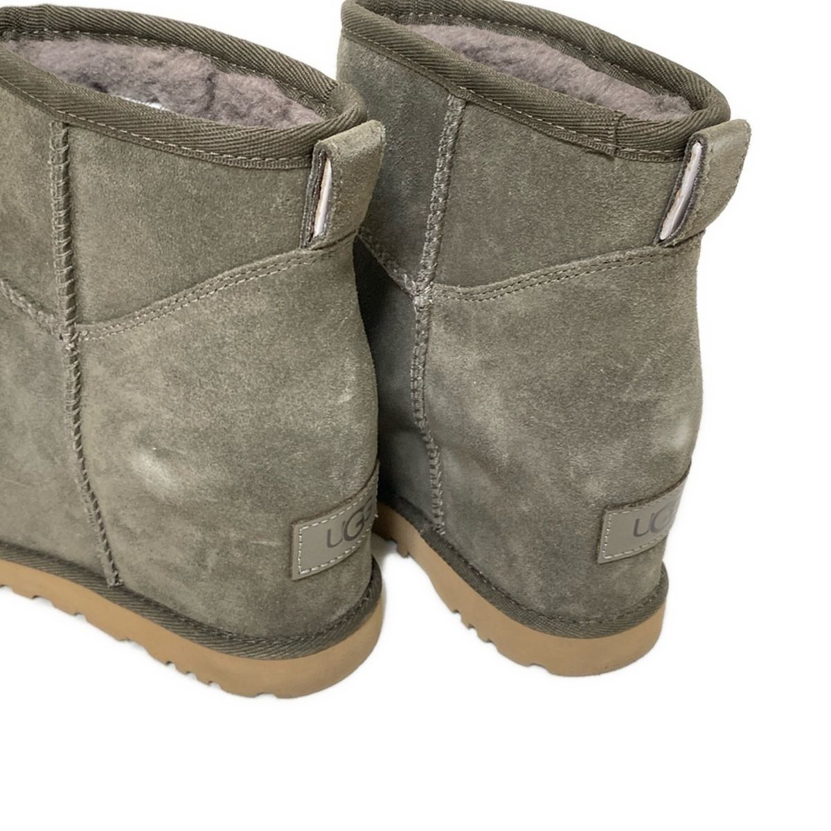 UGG ショートブーツ グレー ファー リボン付き23cm 楽天市場】＜30％OFF＞ ALGY アルジー 【ヒールボアショート
