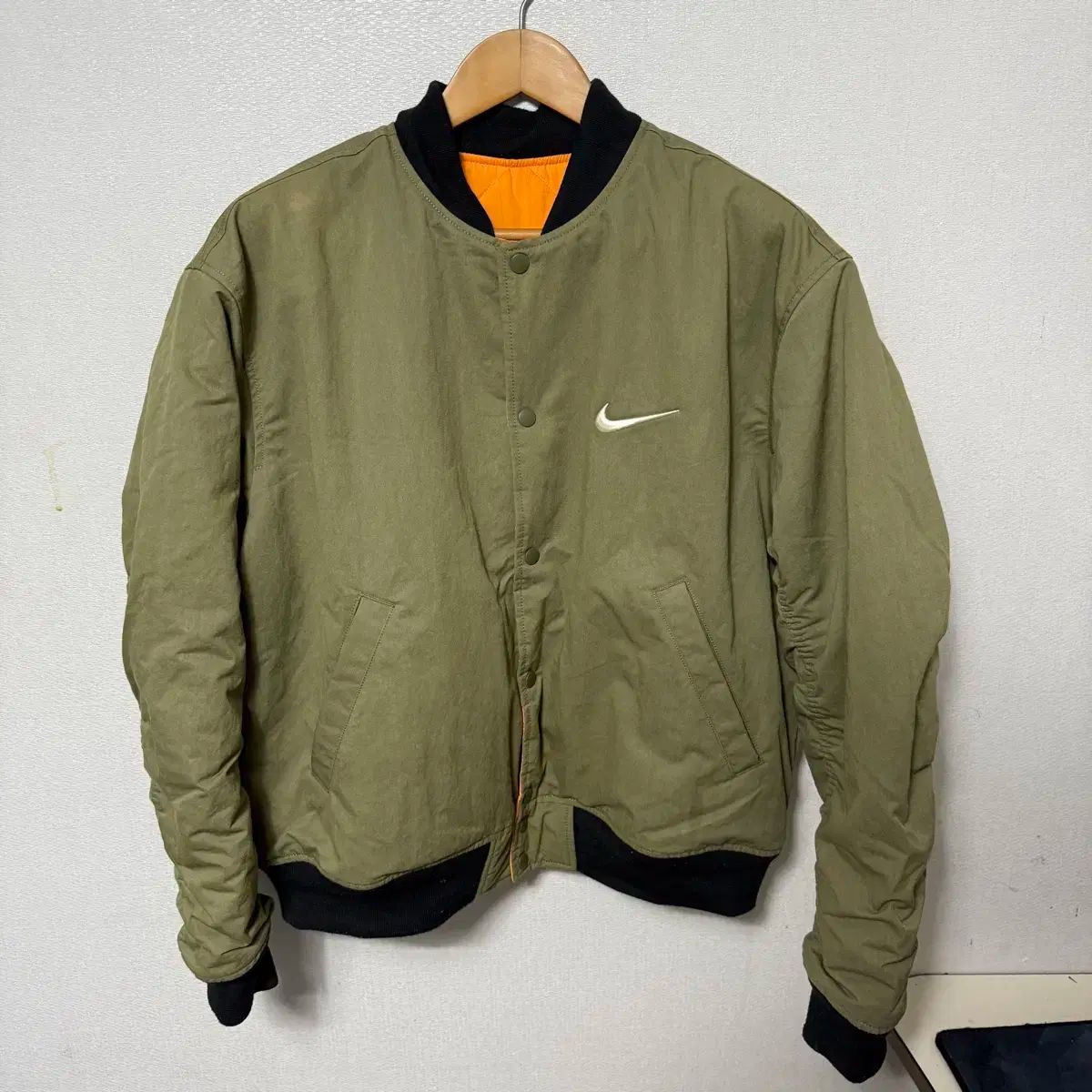 NIKE stussy リバーシブルジャケット Stussy x Nike Reversible Varsity Jacket Black/Sail Men's