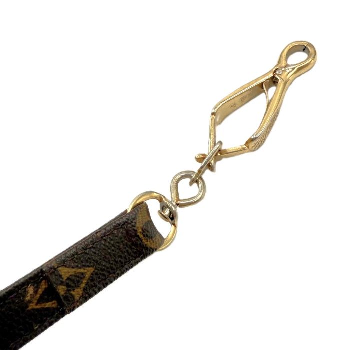 LOUIS VUITTON ブラウンレザーリード ルイヴィトン LOUIS VUITTON ドッグリード ペット用 モノグラム
