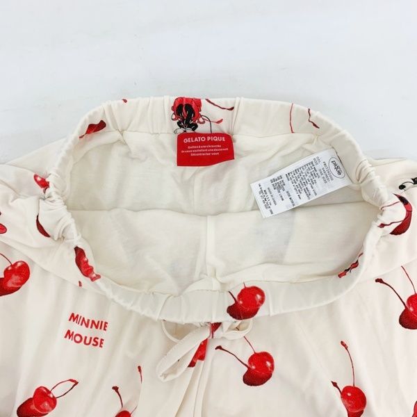 ジェラートピケ ミニーちゃん　 ルームウェア 真っ赤なチェリーとミニーを組み合わせたアートのルームウェア