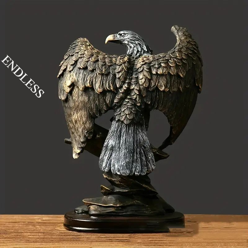 鷲の彫刻 透明感あるアートオブジェ 鷲の彫刻 透明感あるアートオブジェ