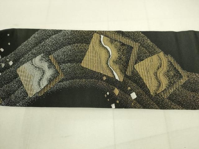 平和屋着物□極上 1854年創業 帯屋捨松 九寸名古屋帯 わらび文 金糸