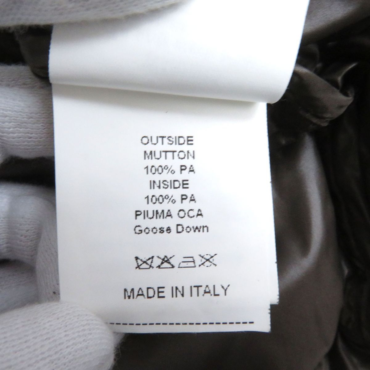 美品□EMMETI/エンメティ　ムートン/スウェード切り替え　ダウンジャケット　ブラウン　46　イタリア製　メンズ　寒い時期に◎