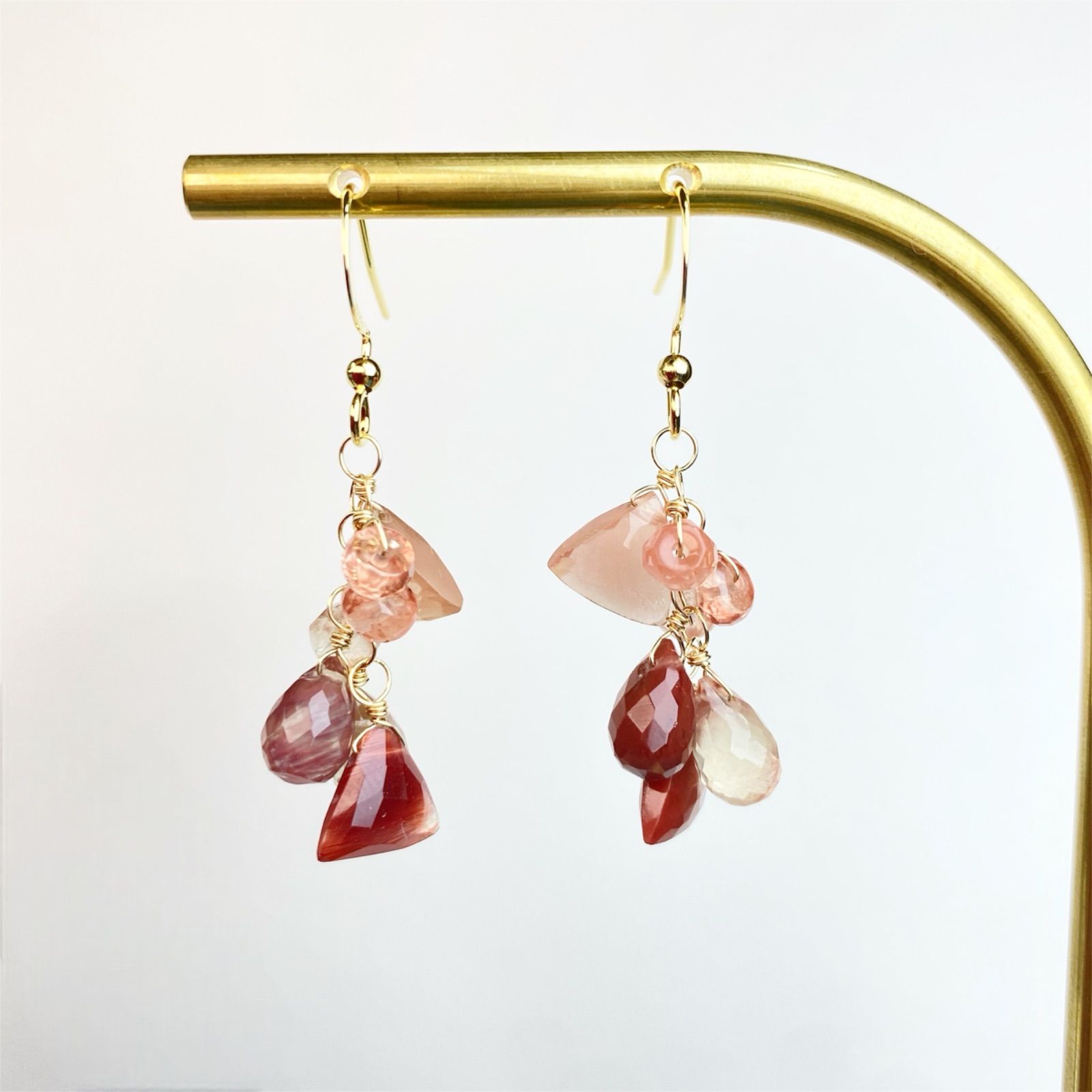 14KGF Andesine earrings アンデシンピアス アンデシン