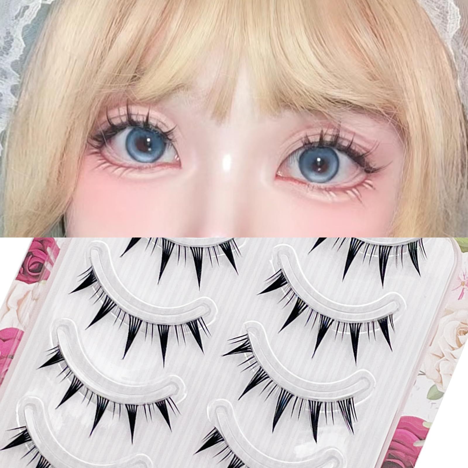 セール 女優まつげ 上まつげ 薄化粧 短め 人気 生活化粧 ナチュラル目尻 繰り返し使える つけま ナチュラル 手作りつけまつげ つけまつげ 自宅でdiy つけまつげ 5ペア F happykau