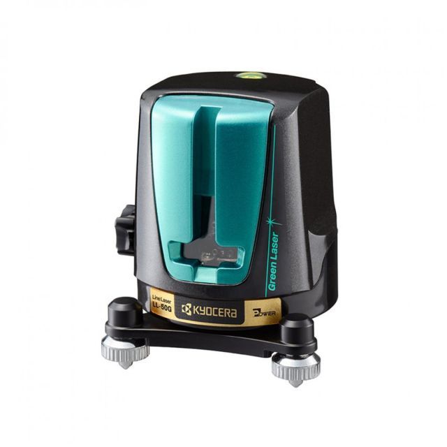 京セラ 旧リョービ レーザー墨出器 LL-50G 水平 垂直ライン照射 グリーンレーザー 収納ケース付 家庭向け KYOCERA