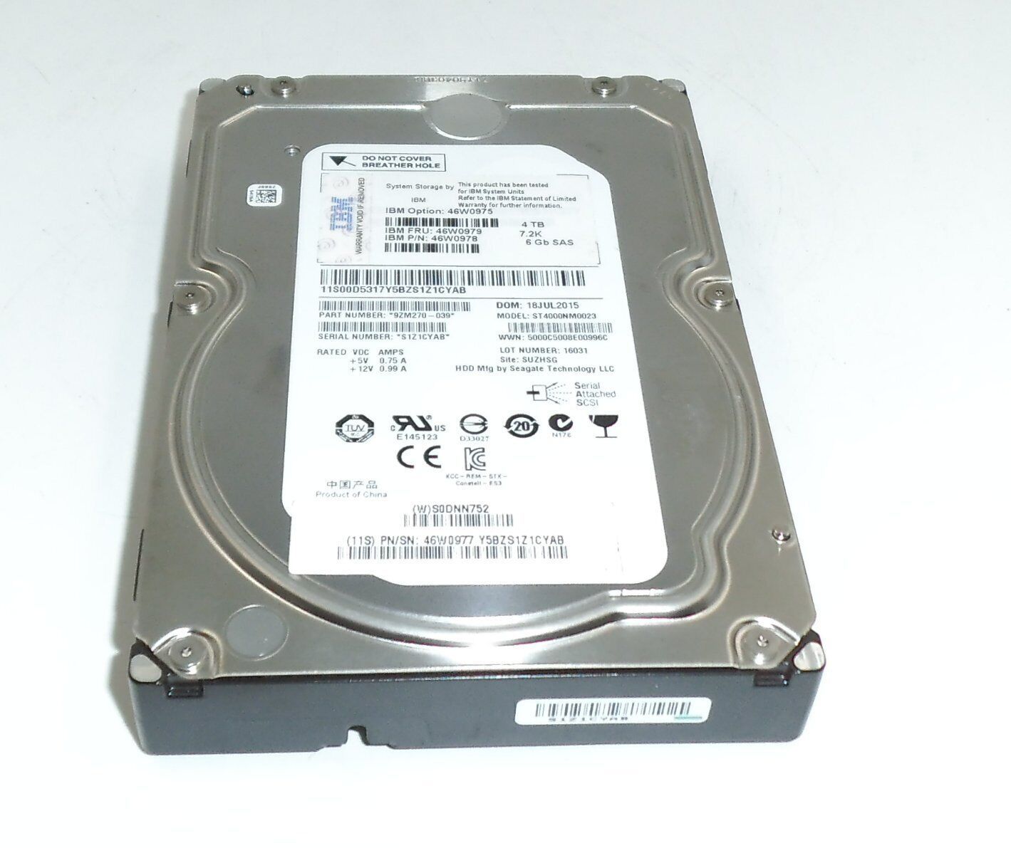 IBM Seagate 4TB 7.2K 3.5