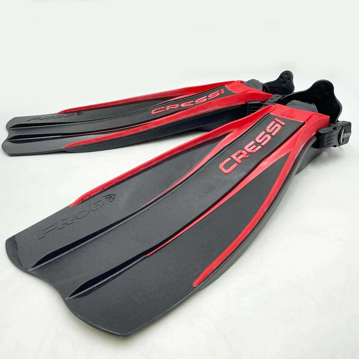 ♥ CRESSI クレッシー FROG フロッグ フィン 22.5-24.5cm ブラック レッド ダイビング