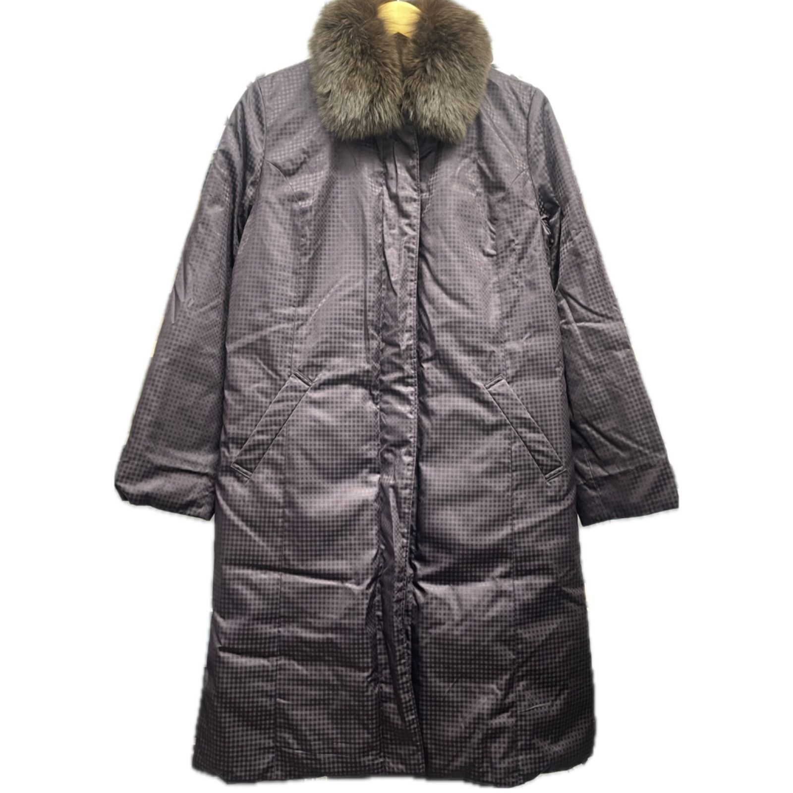 AQUASCUTUM アクアスキュータム リバーシブル ダウン 羊革 ファー 