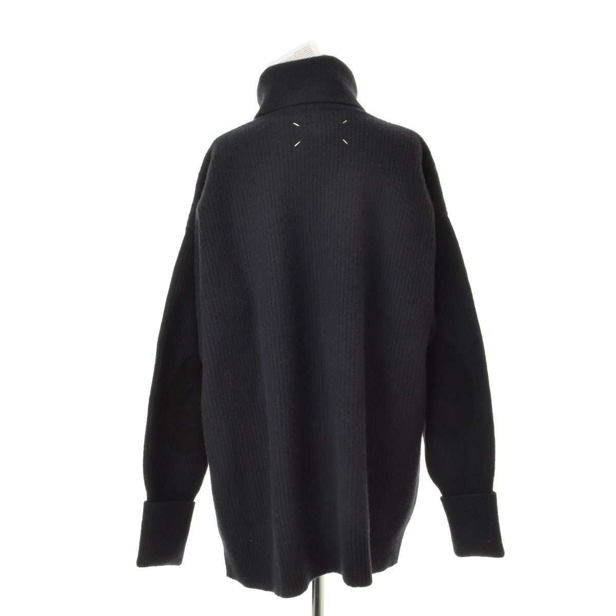 Maison Margiela オーバーサイズエルボーパッチタートルネックS黒 Maison Margiela オーバーサイズエルボーパッチタートルネックS黒