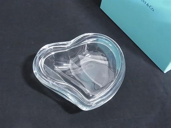 【パール】Tiffany ティファニー クリスタル ハート置物 Tiffany ハート 置き物 パール】Tiffany ティファニー クリスタル
