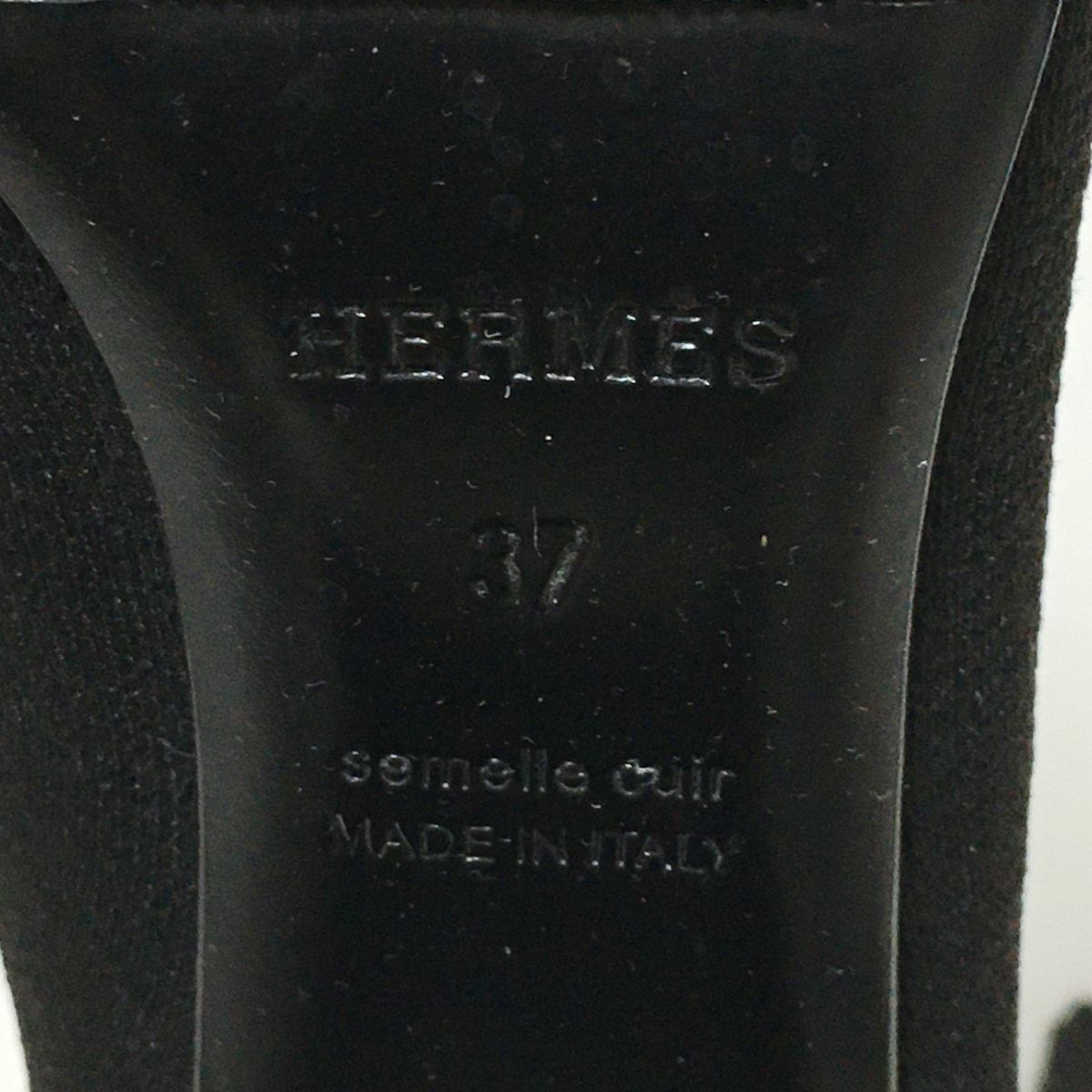 HERMES(エルメス) ショートブーツ 37 レディース ヴォルヴェール 192034Z 黒 テクニカルファブリック(化学繊維)×レザー