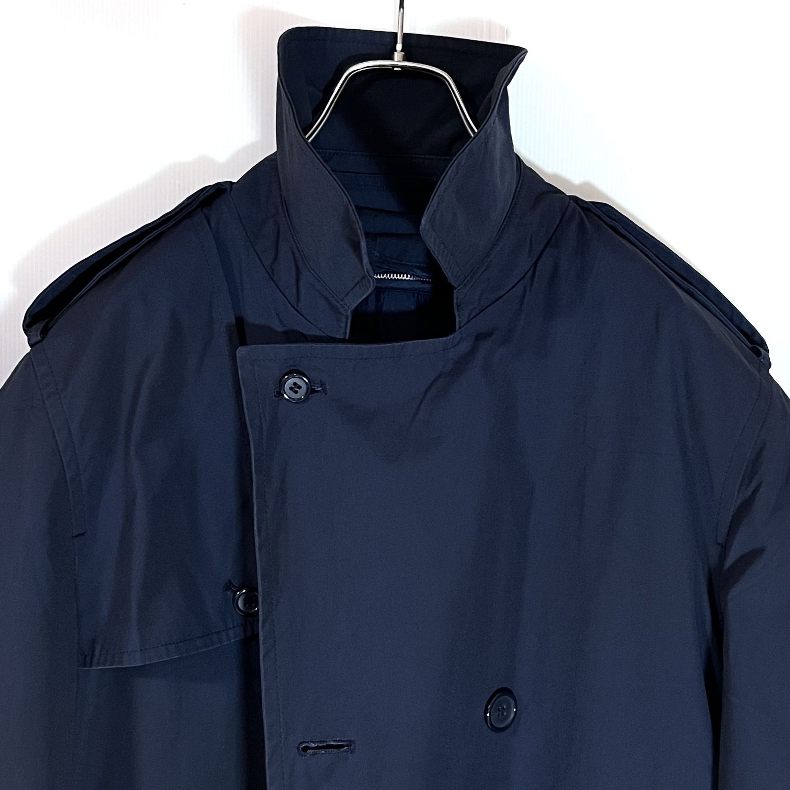 Sp0100 90s 米軍 米海軍 U.S.NAVY オールウェザー コート トレンチコート 42L ダークネイビー アウター ミリタリー アメリカ軍 中綿 ...