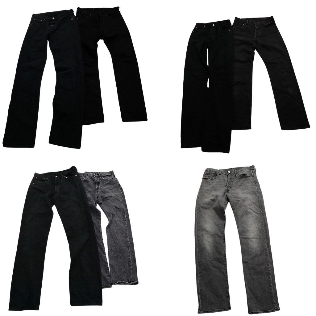 古着卸 リーバイス 501 デニム ブラックデニム パンツ 7枚セット メンズ 29 |30 |31 アメカジ フェード 古着 NA5730