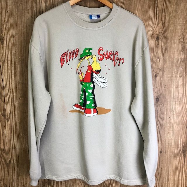 EURO VINTAGE 80s ～ 90s BLOOD SUCKER スウェット メンズXL