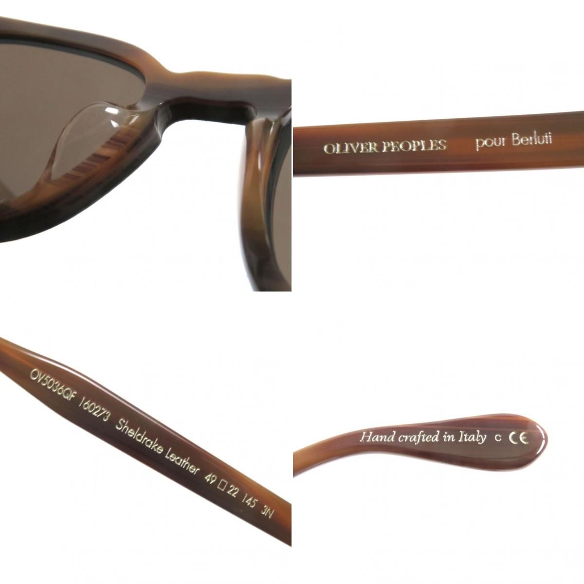 美品▽オリバーピープルズ×ベルルッティ OV5036QF Sheldrake Leather 
