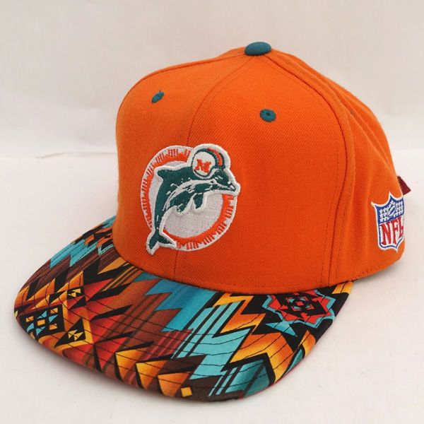 ミッチェルハント選手が使っていた帽子 mitchell&ness / ミッチェル ネス ◇キャップ/ドルフィンズ/NFL