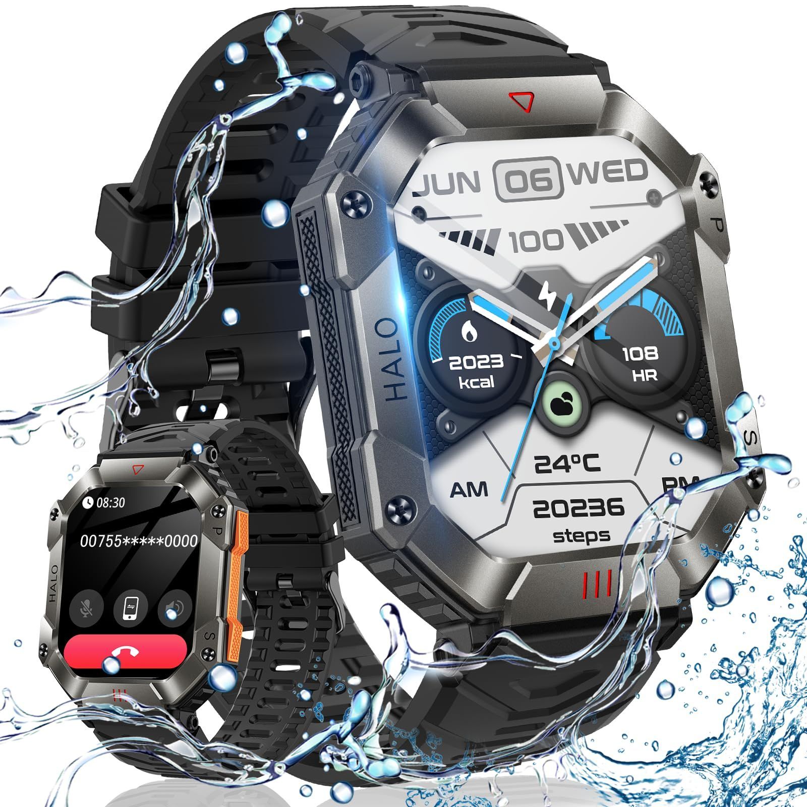 新着商品】smartwatch Line/メッセージ通知 スポーツウォッチ 高度気圧 