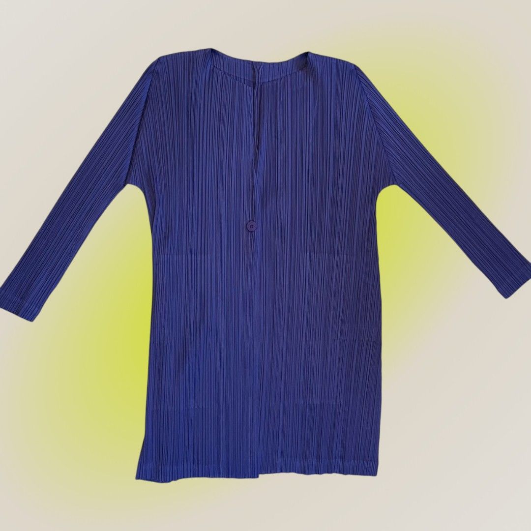 プリーツプリーズ イッセイミヤケ PLEATS PLEASE ISSEY MIYAKE プリーツ ワンピース パープル サイズ2 日本製