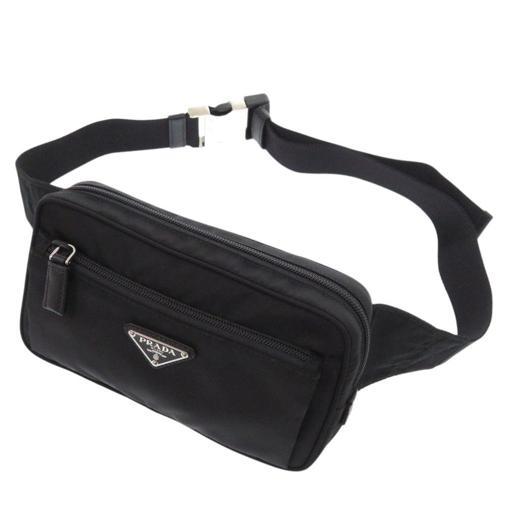 プラダ ナイロン ブラック ウエストバッグ 黒 1330 PRADA