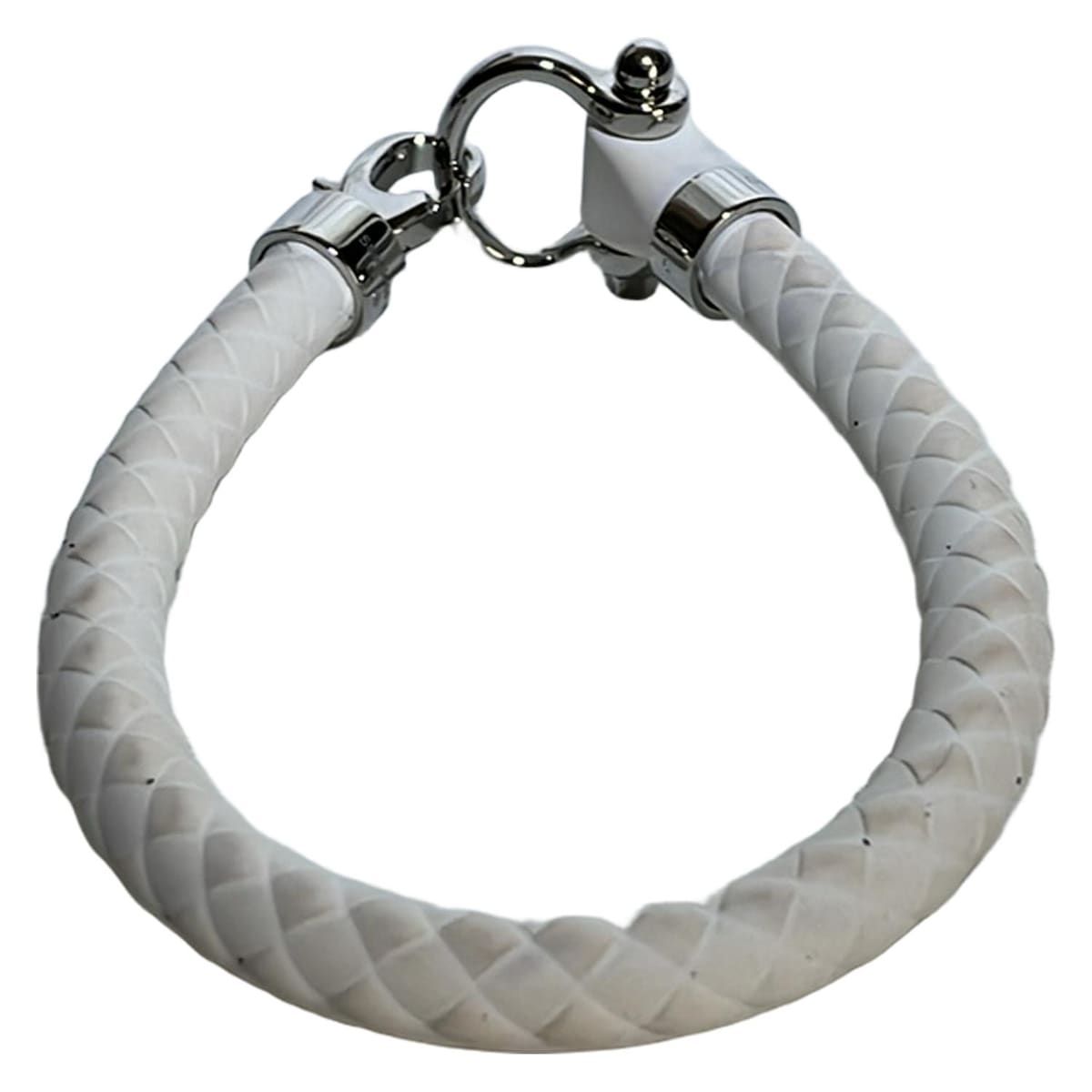 値下げ✨ OMEGA 　ブレスレット　レザー　イントレチャート編み込み OMEGA - 正規美 オメガ OMEGA Ω イントレチャート 編込みレザー