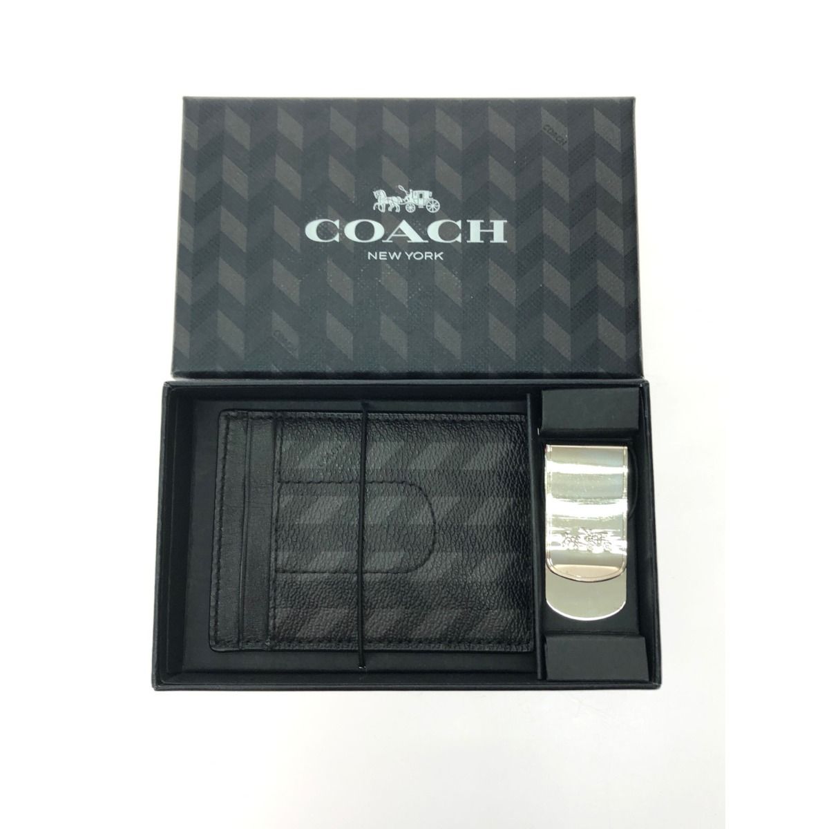 ▽▽COACH コーチ メンズ カードケース マネークリップセット