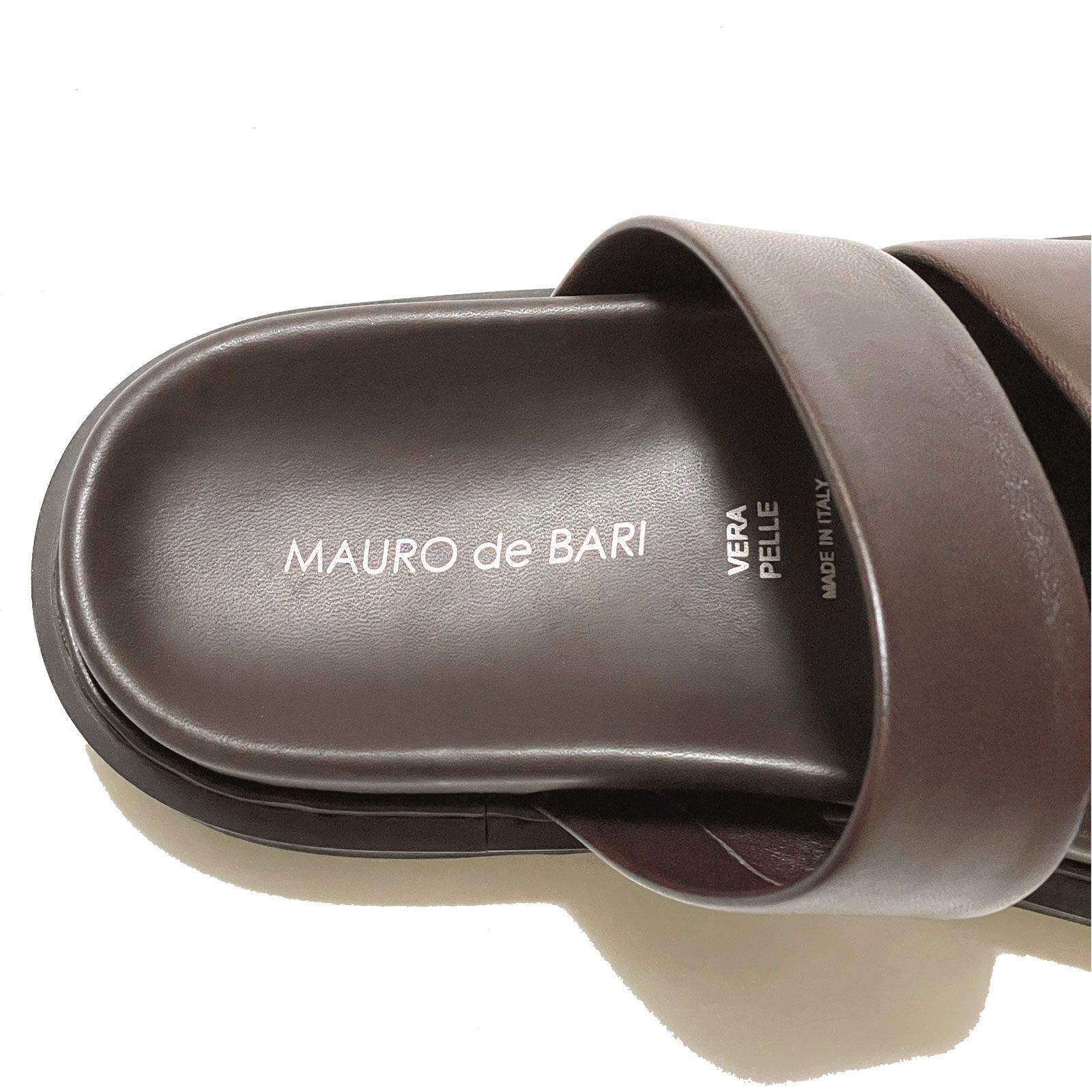 日本規格 MAURO de BARI マウロ デ バーリ 1808 厚底 ストラップサンダル ブラック メンズ イタリア シャークソー サンダル 