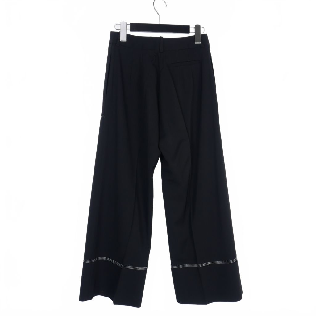 ermanno scervino クロップドパンツ　黒　44 エルマノシェルビーノ ERMANNO SCERVINO クロップド パンツ