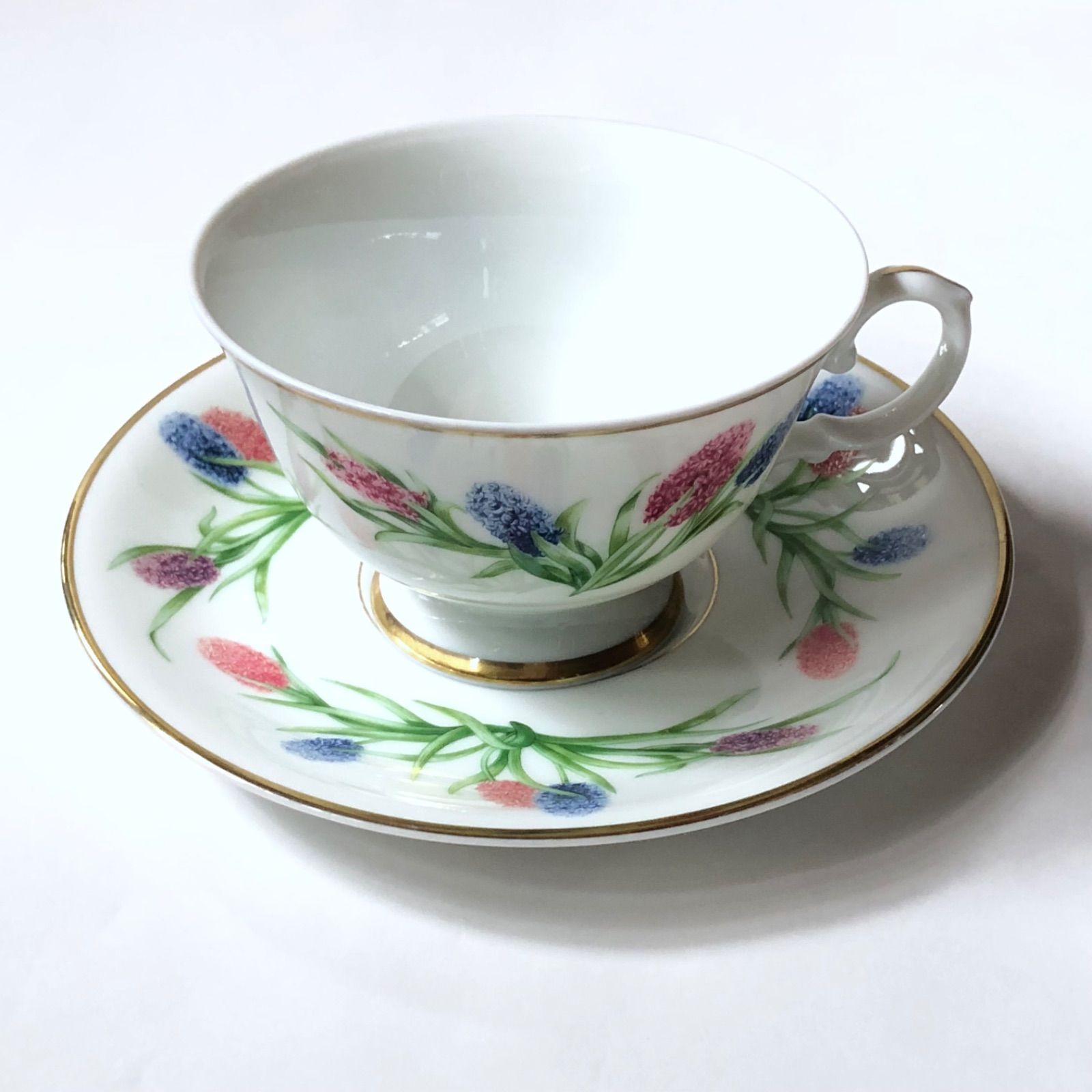 ♦️セール【美品/12個】シンブル オランダの花 フランクリン・ポーセリン フランクリン ポーセリン 「オランダの花 」カップ＆ソーサー 12客