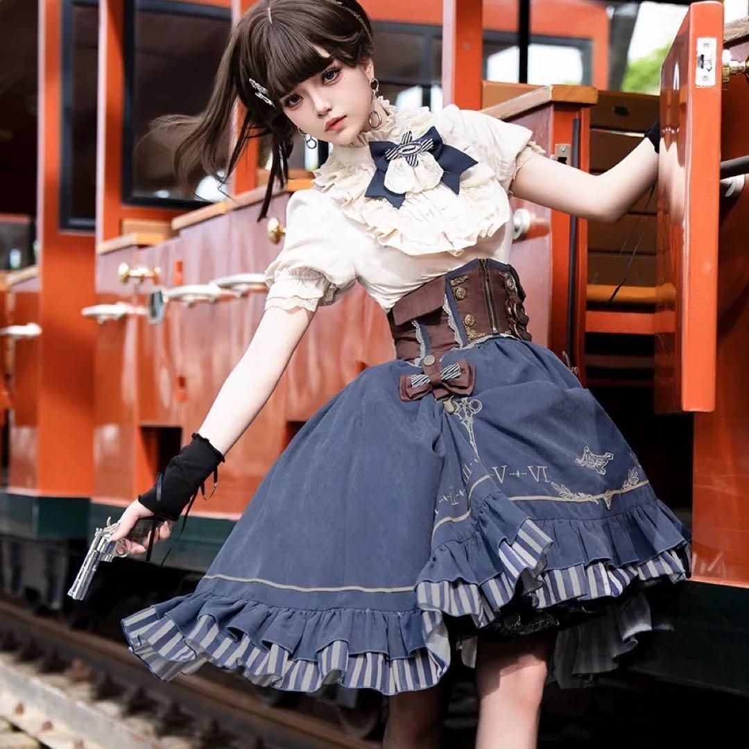 ♥ ロリータ3点セットアップ ひざ丈スカート デートやイベントにも♪
