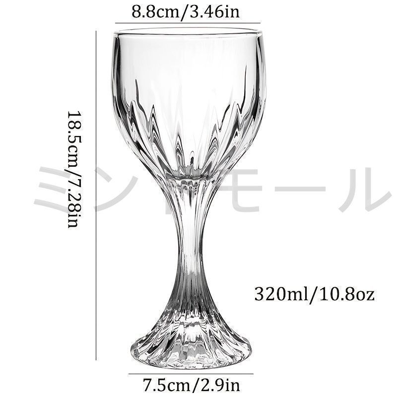 品 ヨーロピアンビンテージクリスタル赤ワイングラスセット2個