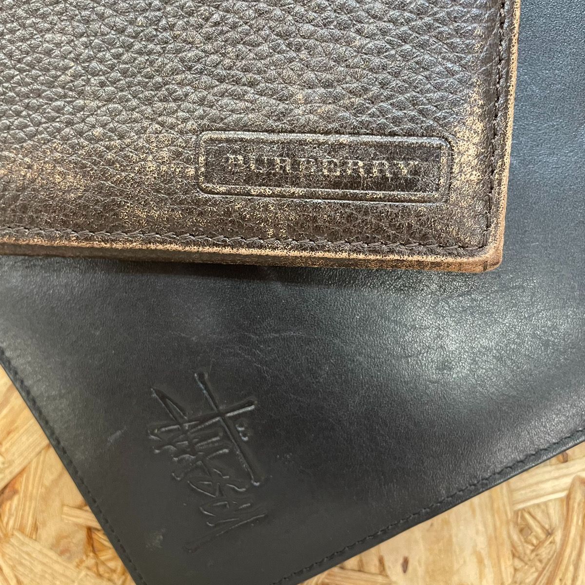 BURBERRY STUSSY バーバリー ステューシー 長財布 ウォレット 二点