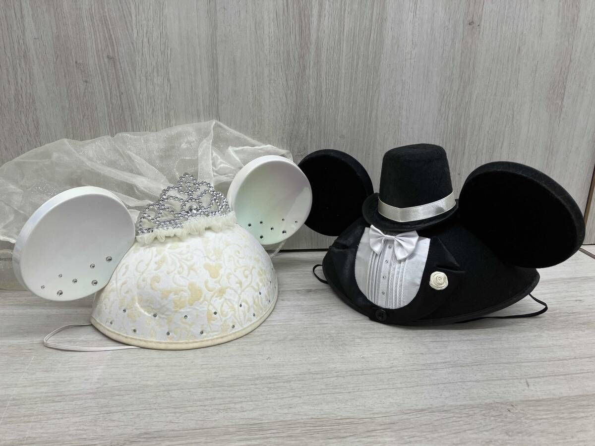 Disney Parks wedding タキシード＆ティアラ イヤーハット サイズ56cm ウエディング 現状品