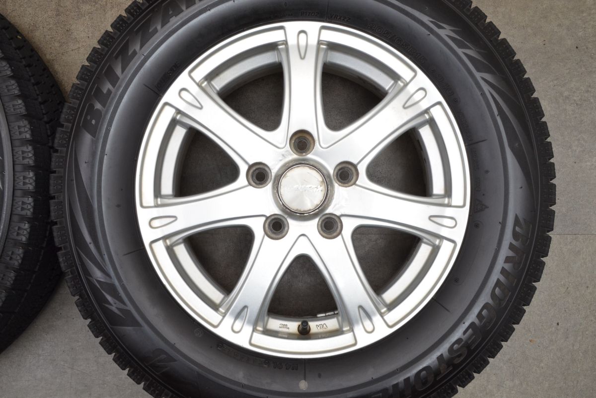 【バリ溝】u-FORM 15in 6J +50 PCD114.3 2022年製 ブリヂストン ブリザック VRX2 205/65R15 5 ノア ヴォクシー ステップワゴン プレマシー