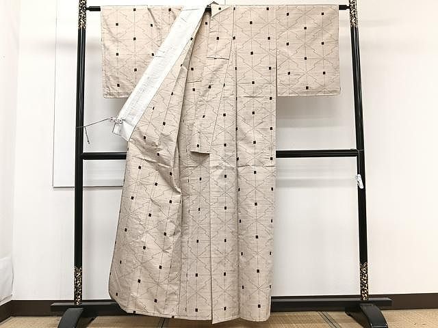 平和屋着物○上質な紬 霞文 正絹 逸品 CAAV6601vf