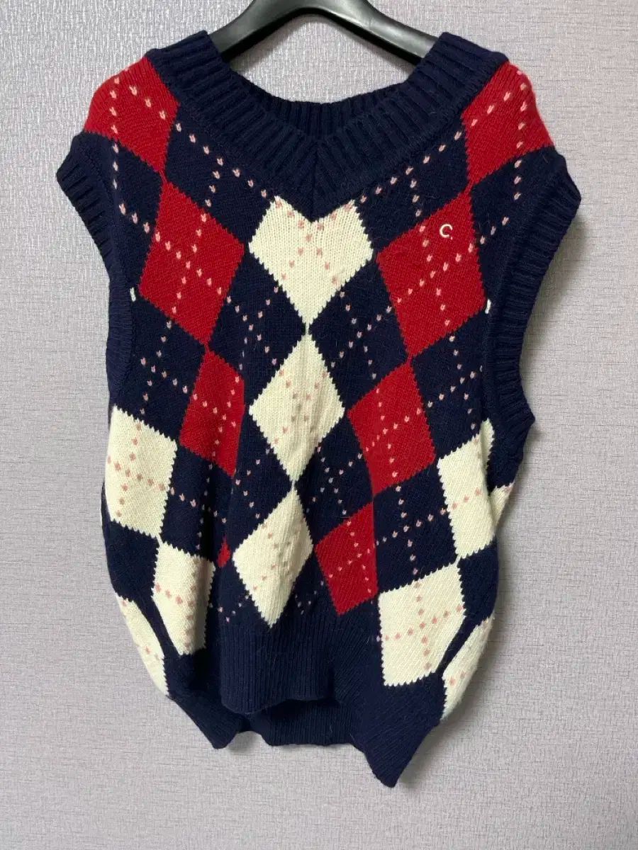 クローブ アーガイル CHECK ウール ベスト mサイズ