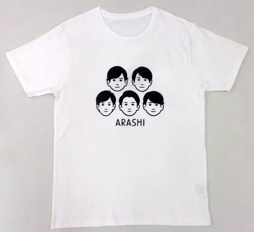 中古】Tシャツ(男性アイドル) 嵐 Tシャツ ホワイト 「ARASHI