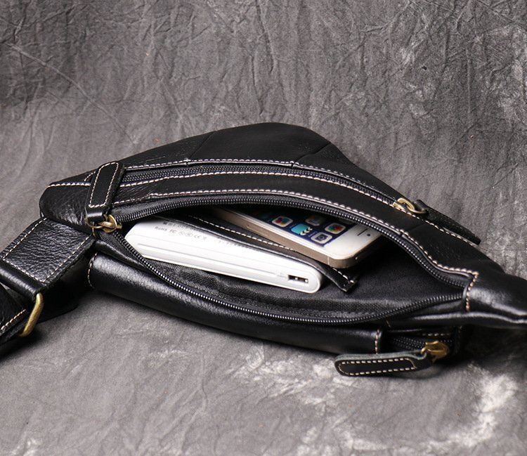 Masa Kawa] 雅革 極薄 本革 ボディバッグ メンズ ワンショルダーバッグ