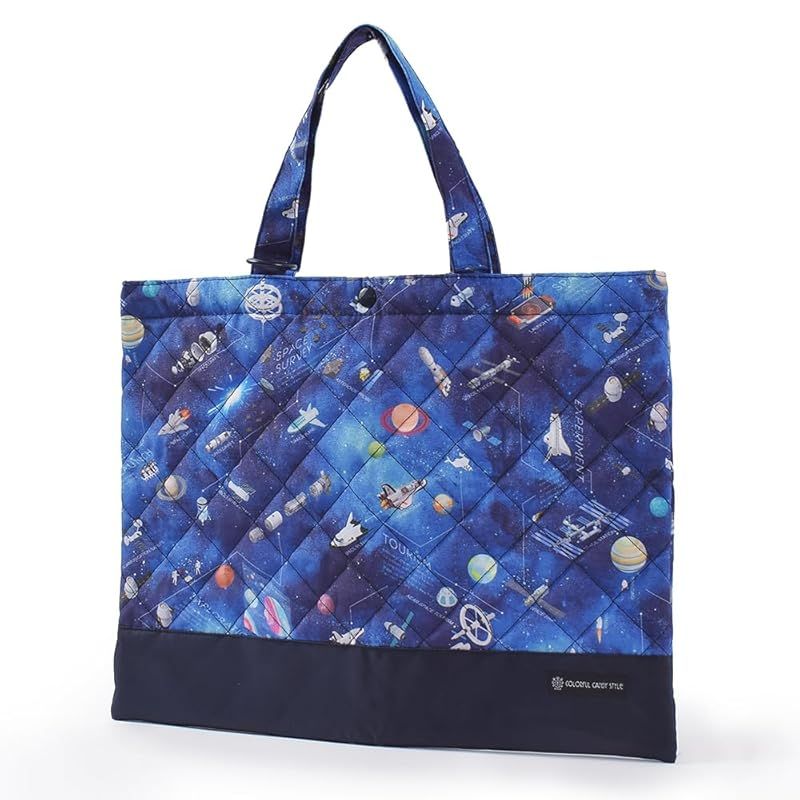 COLORFUL CANDY STYLE レッスンバッグ キルティング PET 未来の惑星探査と宇宙船 0