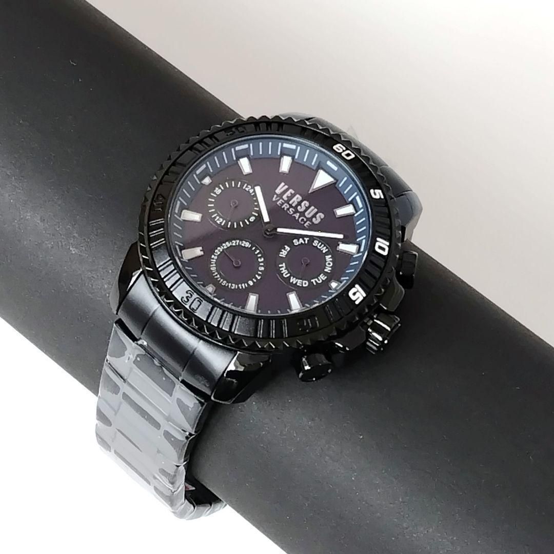 7,770円紺/ブラック新品メンズ腕時計VERSUS VERSACE おしゃれネイビー黒