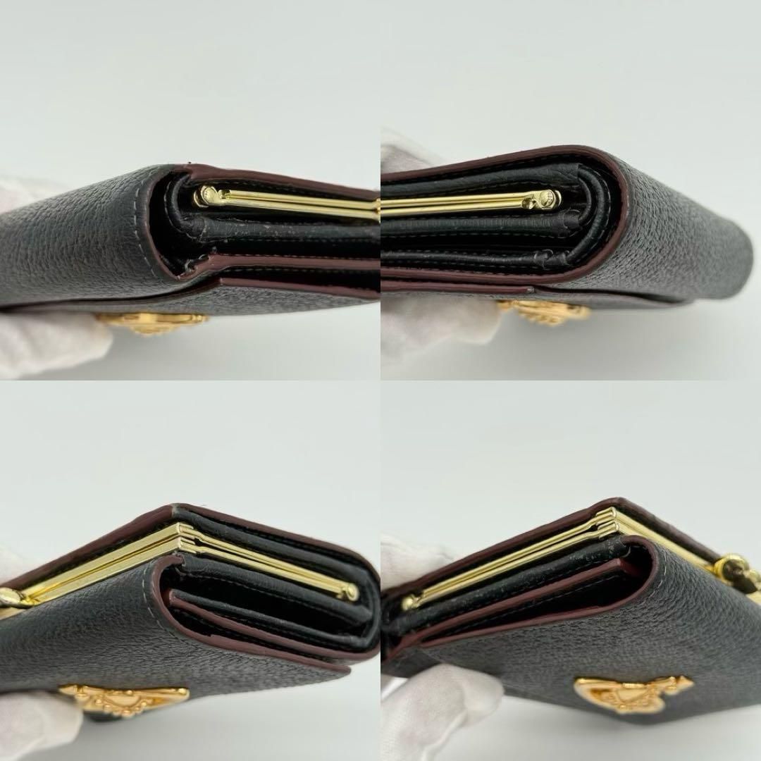 美品】Vivienne EXECUTIVE 三つ折り財布 がま口 財布 黒色