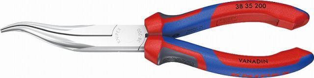 クニペックス(KNIPEX)メカニックプライヤー200mmクランクヘッド【3Kグリップ】3835-200