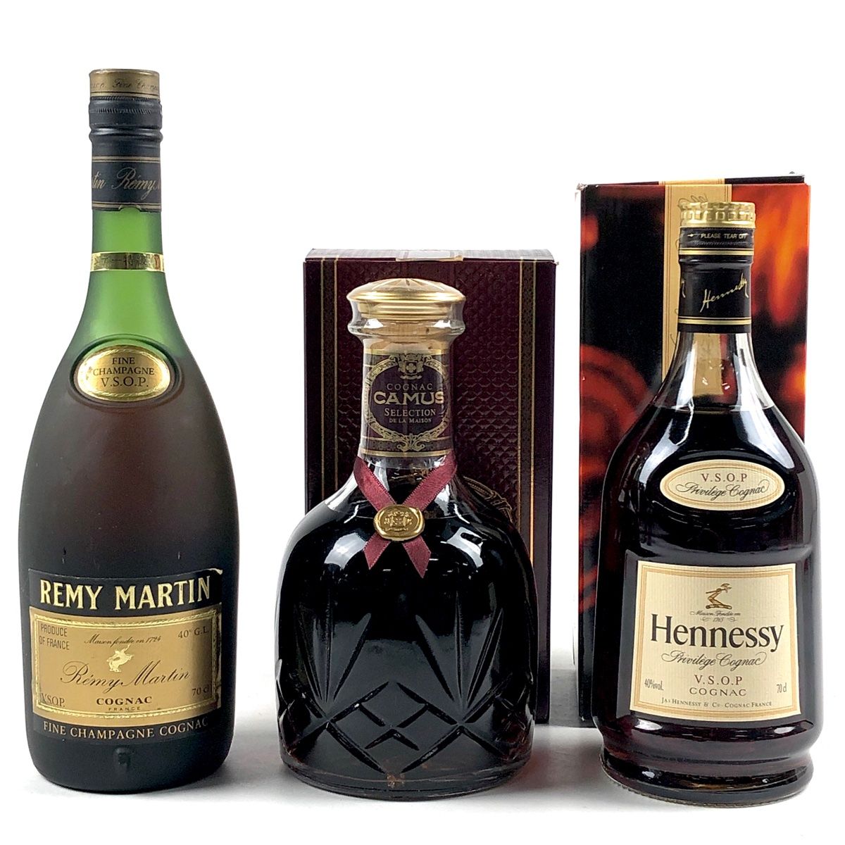 食品/飲料/酒3本 REMY MARTIN CAMUS Hennessy コニャック - ウイスキー