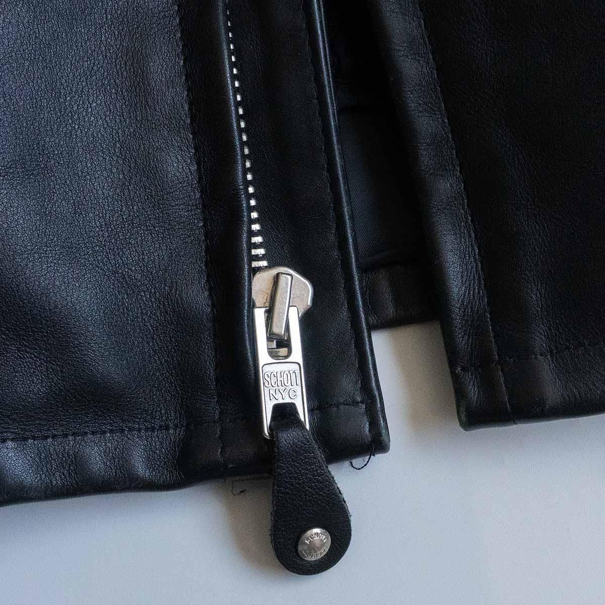 美品】SCHOTT【641/シングルライダースジャケット】38 ボア