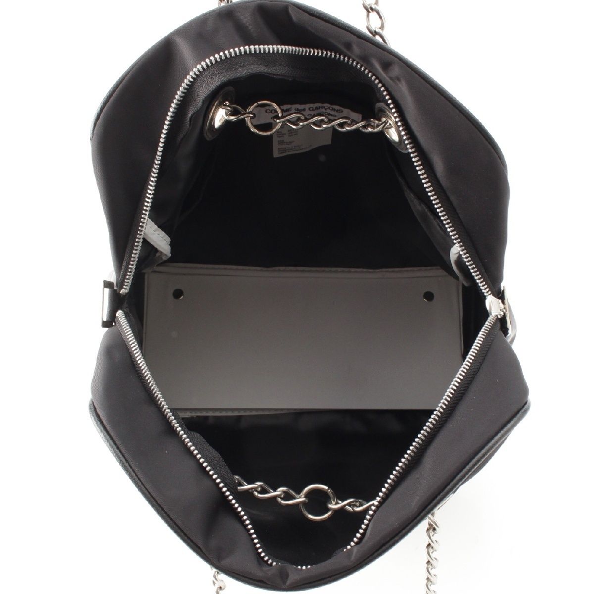 コムデギャルソン CDG ロゴ 2WAY チェーン ショルダーバッグ ブラック 