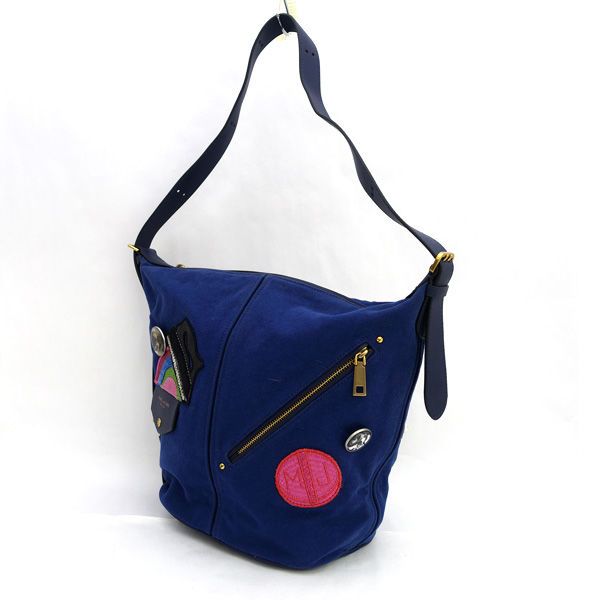 希少　マークジェイコプス　ショルダーバッグ　ワッペン　総柄　キャンバス MARC JACOBS / マークジェイコブス ◇CANVAS PUTCH WORK AG