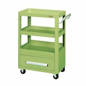 サカエ エースワゴン 天板皿型 グリーン A-11A